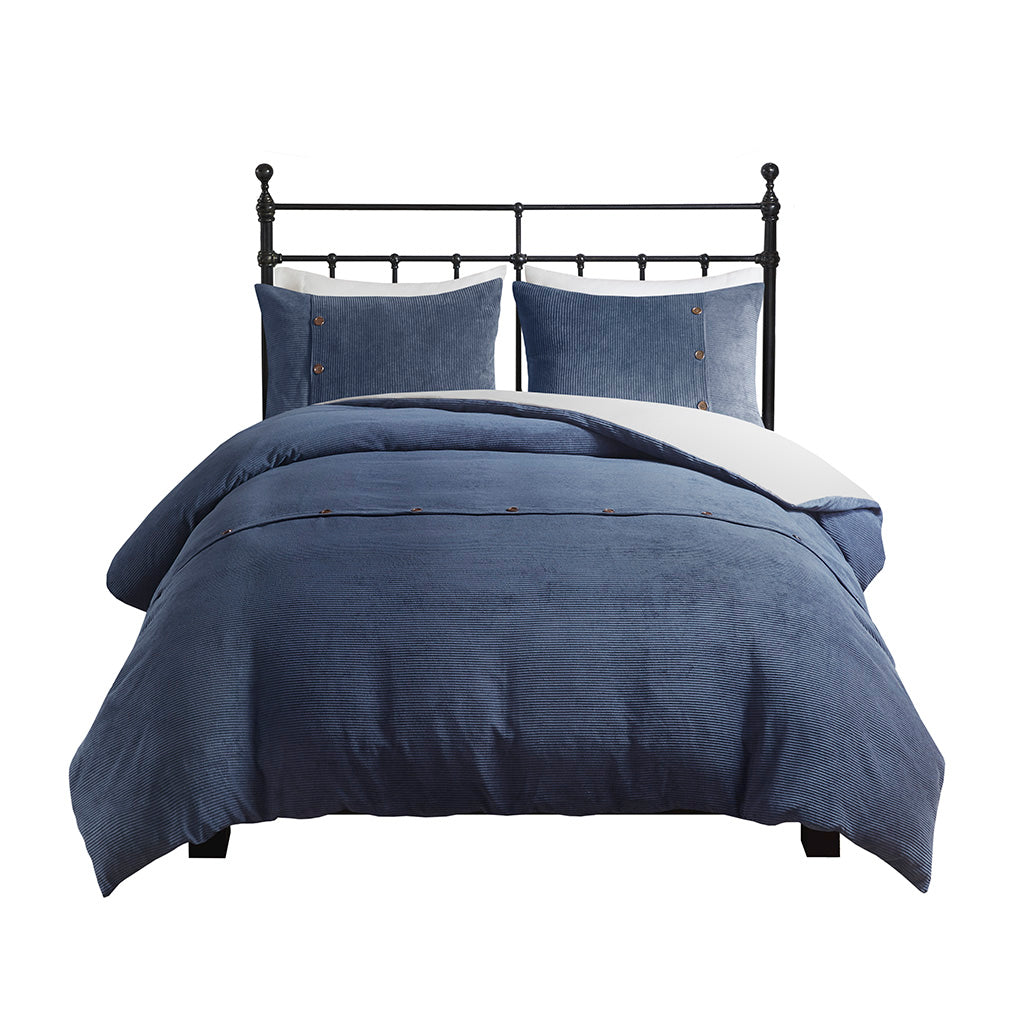 Andes 3 Piece Corduroy Duvet Cover Set