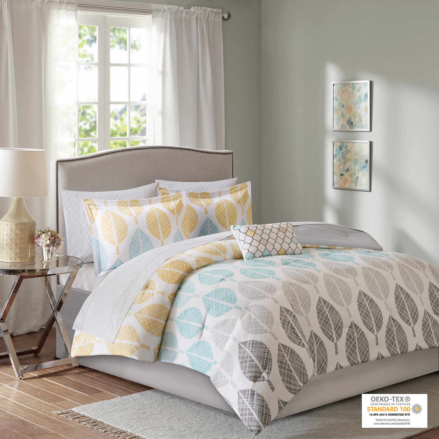 Central Park 9 Piece Comforter Set with Cotton Bed Sheets