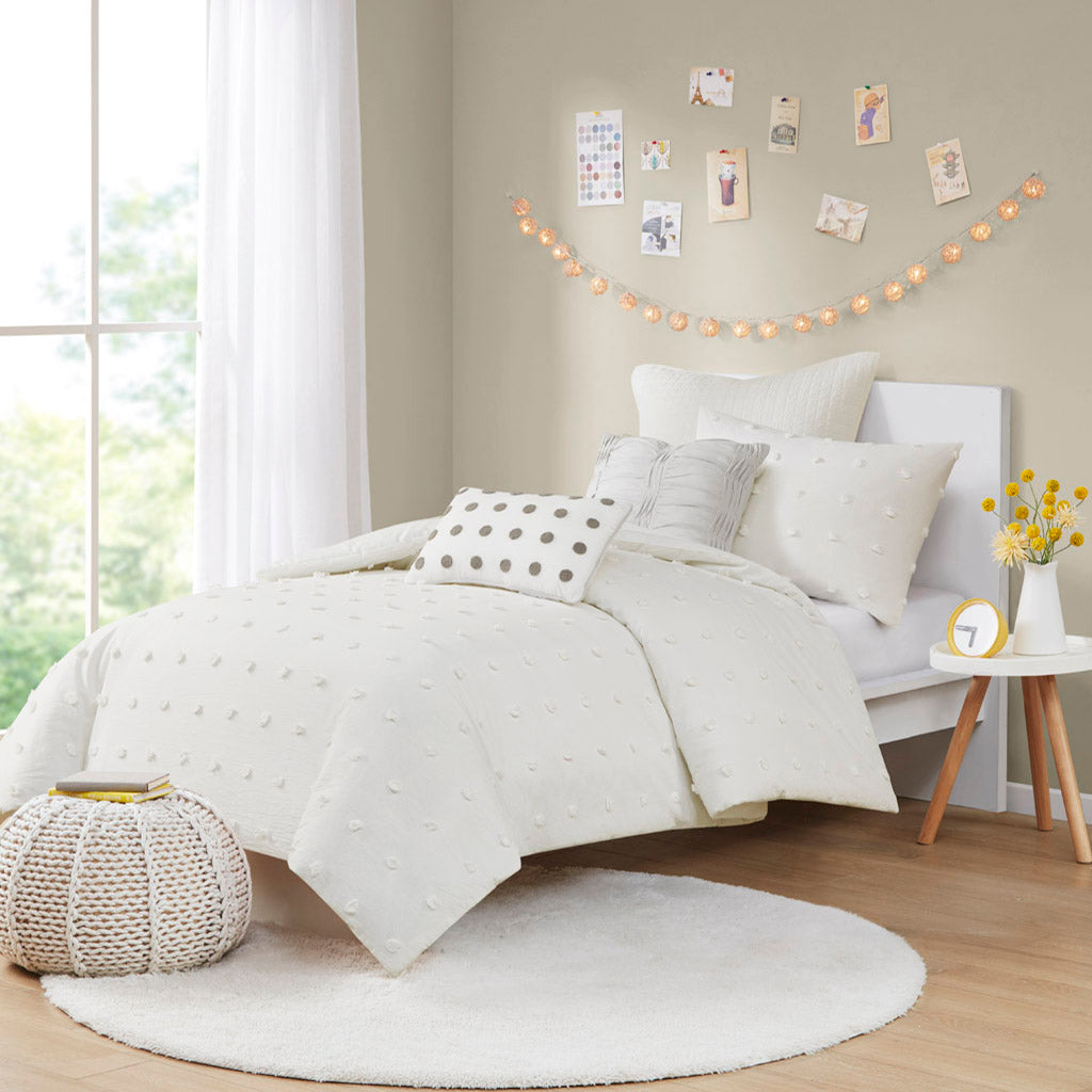 Brooklyn Cotton Jacquard Duvet Cover Set