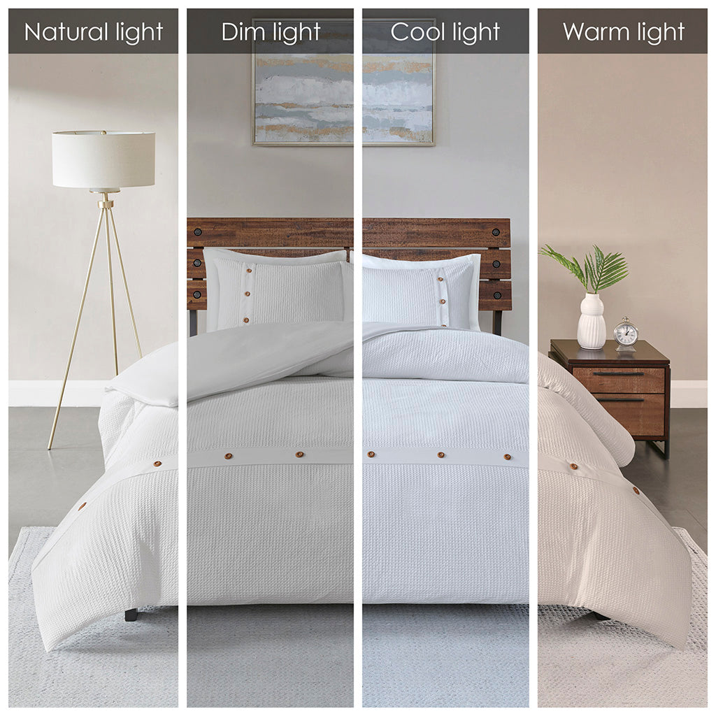 Finley 3 Piece Cotton Waffle Weave Comforter set
