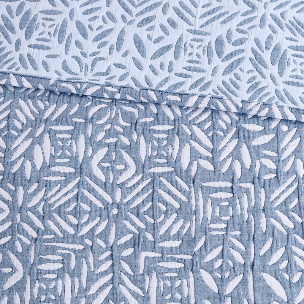 Harmony 4 Piece Oversized Reversible Matelasse Coverlet Set with Throw Pillow