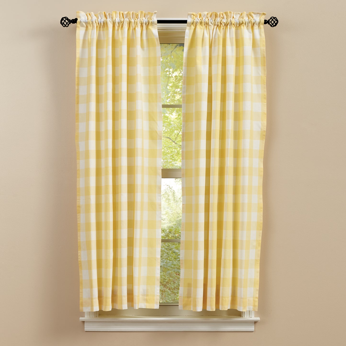 Wicklow Check 63" Panels Yellow