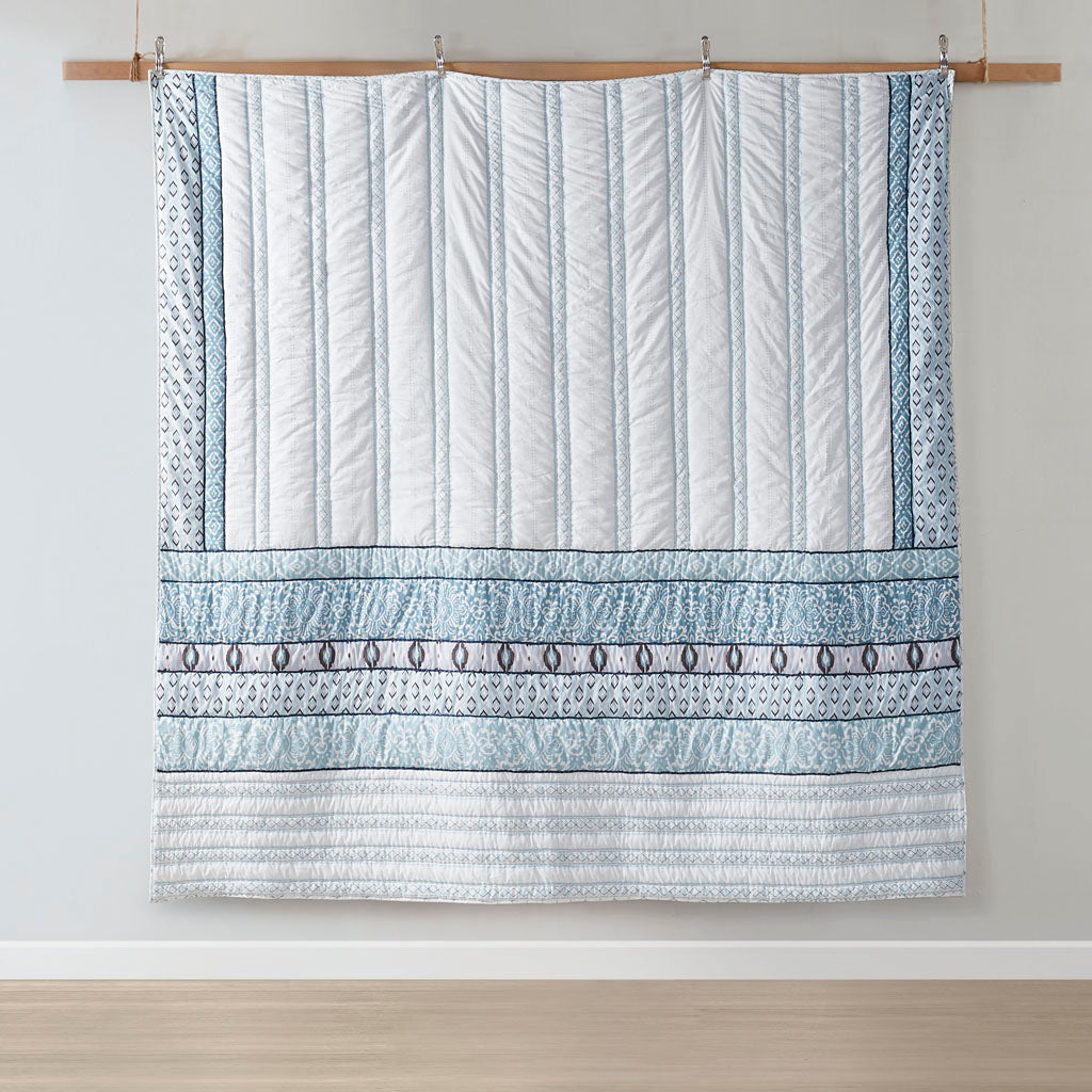 Kamila 3 Piece Reversible Cotton Coverlet Set