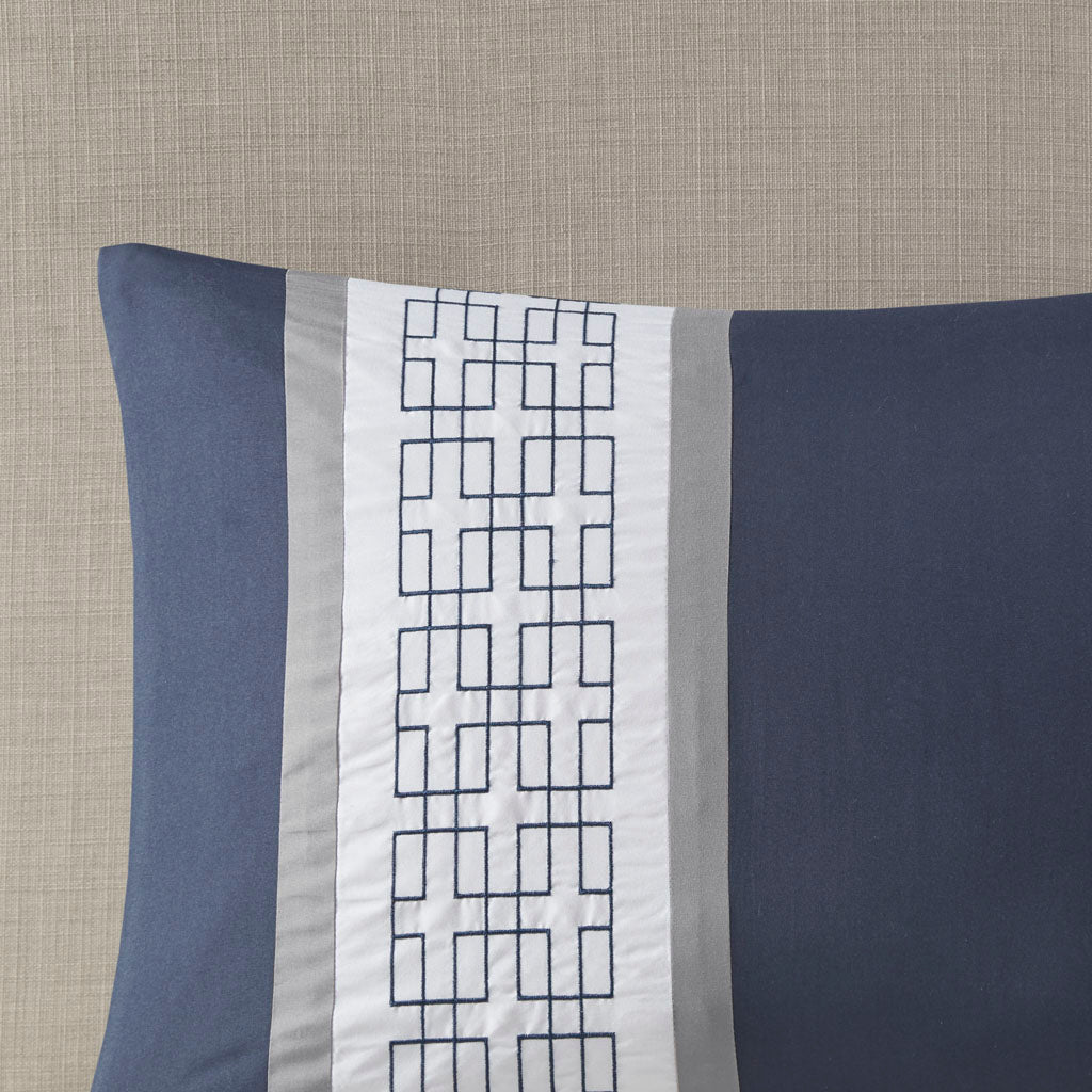 Powell 8 Piece Embroidered Comforter Set
