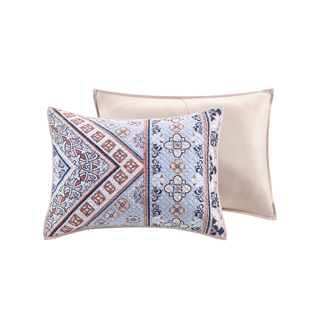 Anisa 3 Piece Printed Microfiber Reversible Coverlet Set