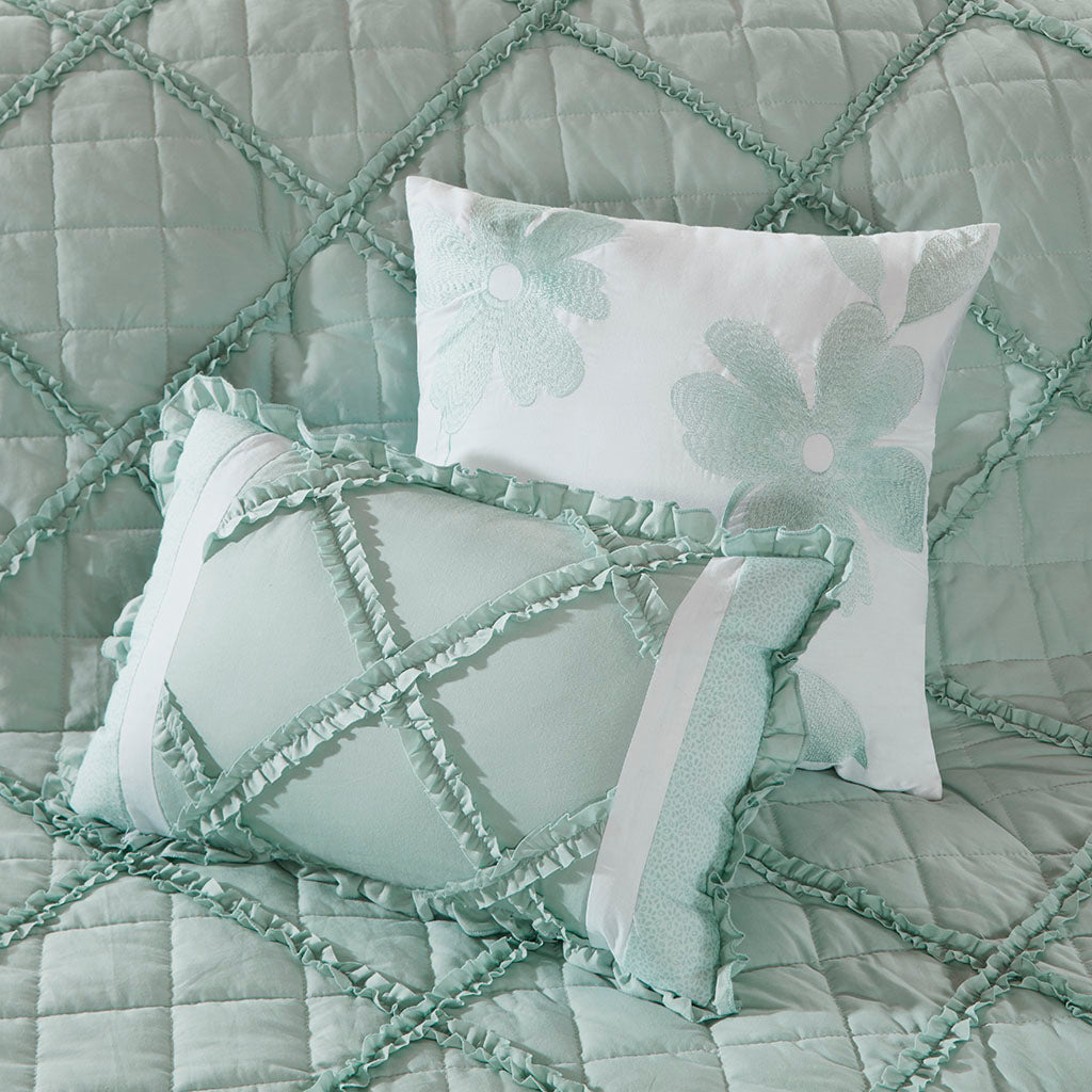 Mindy 9 Piece Cotton Percale Comforter Set