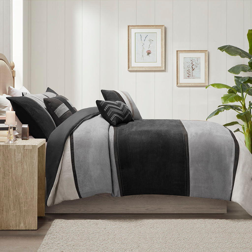 Palisades 6 Piece Faux Suede Duvet Set