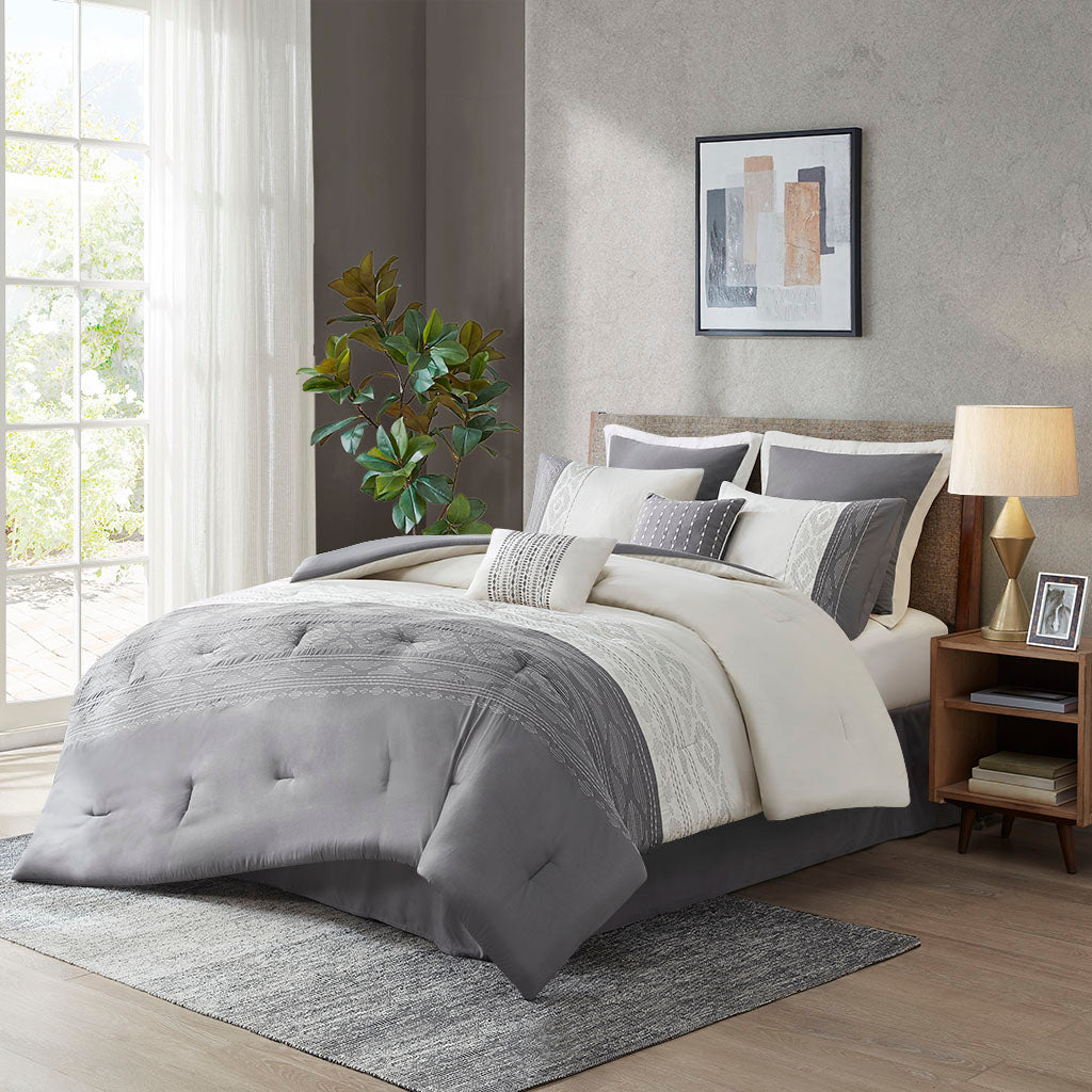 Helena 8 Piece Embroidered Comforter Set