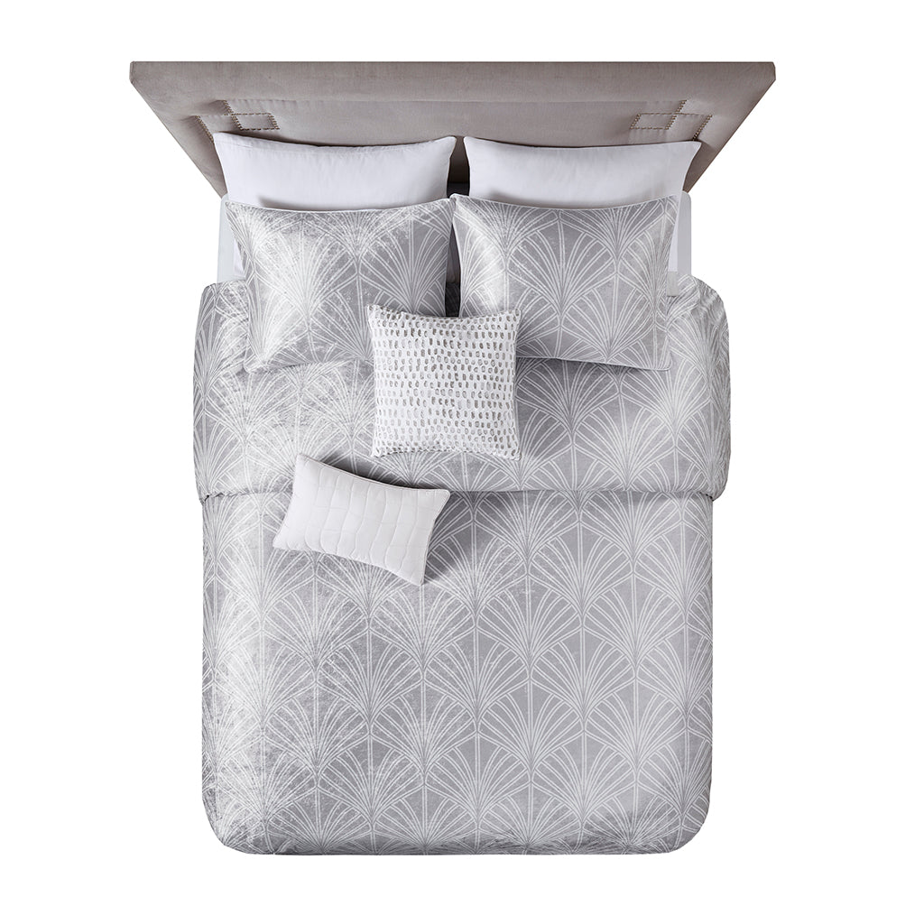 Kiona 5 Piece Crushed Velvet Comforter Set