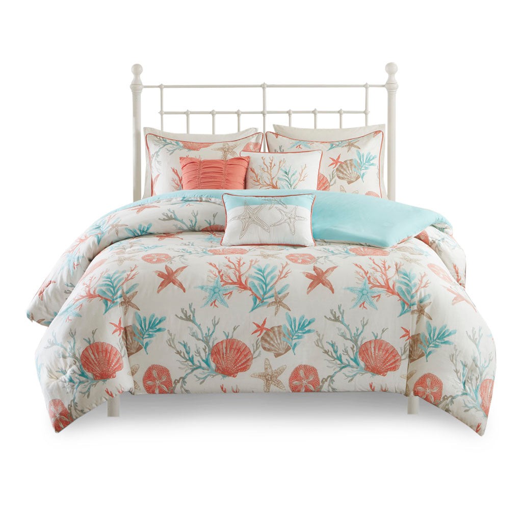Pebble Beach 6 Piece Cotton Sateen Duvet Cover Set