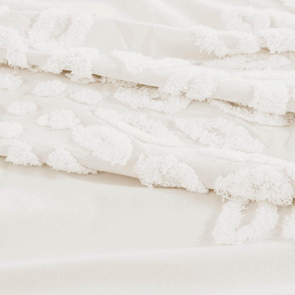 Veronica 3 Piece Tufted Cotton Chenille Floral Coverlet Set