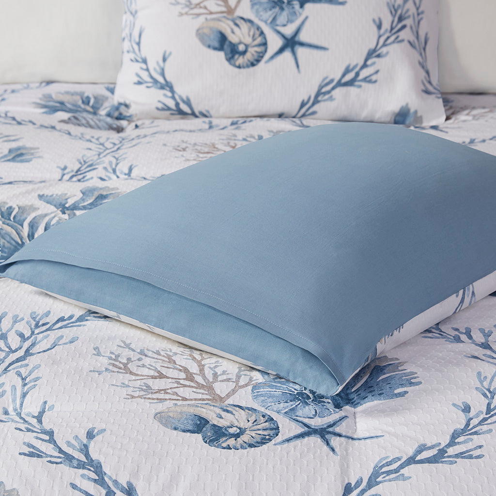 Pismo Beach 6 Piece Oversized Cotton Comforter Set with Throw Pillows