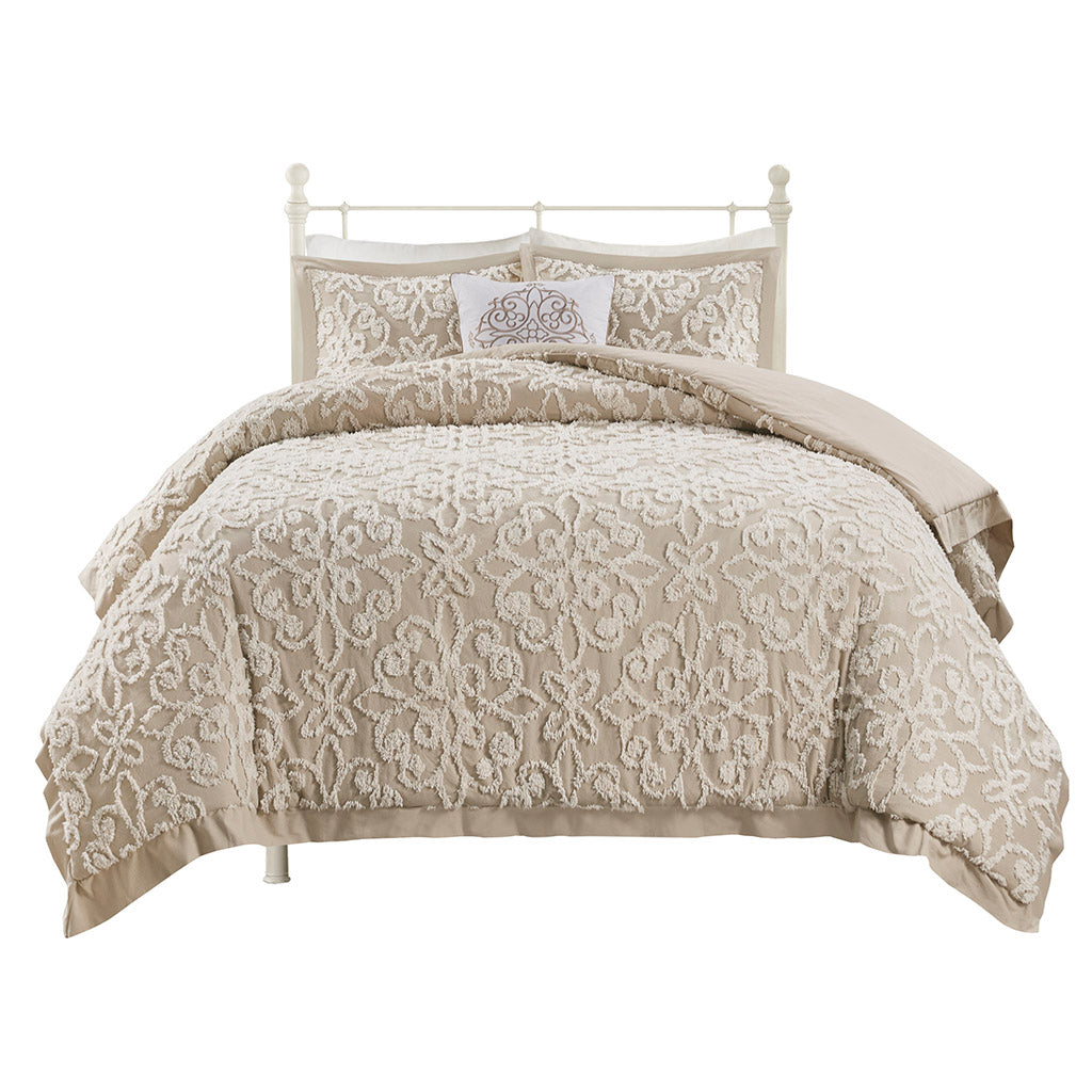 Sabrina 4 piece Tufted Cotton Comforter set