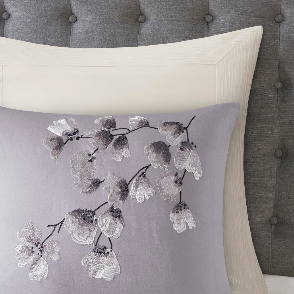 Sakura Blossom 3 Piece Cotton Sateen Printed Duvet Cover Set