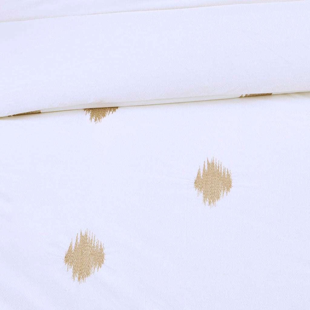 Stella Dot 3 Piece Cotton Percale Duvet Cover Set