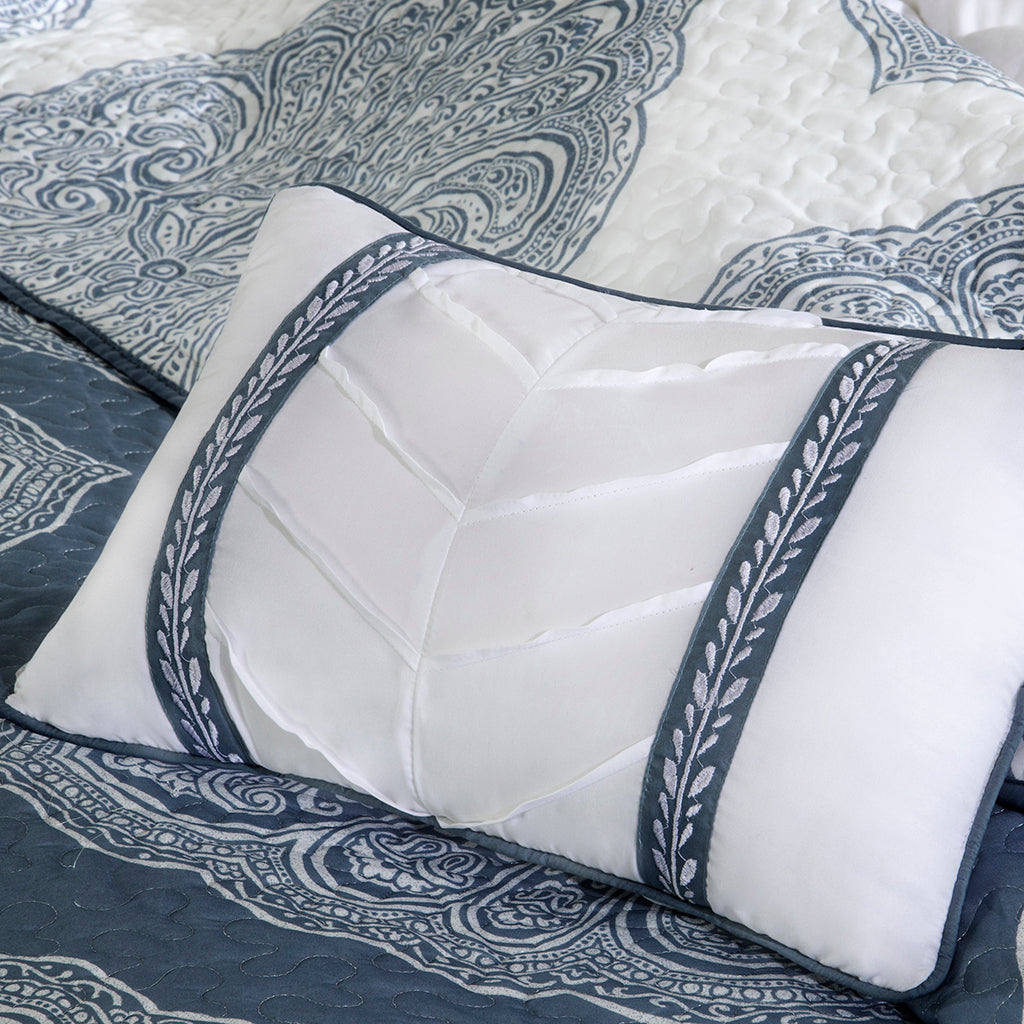 Rachel 6 Piece Reversible Quilted Coverlet Set