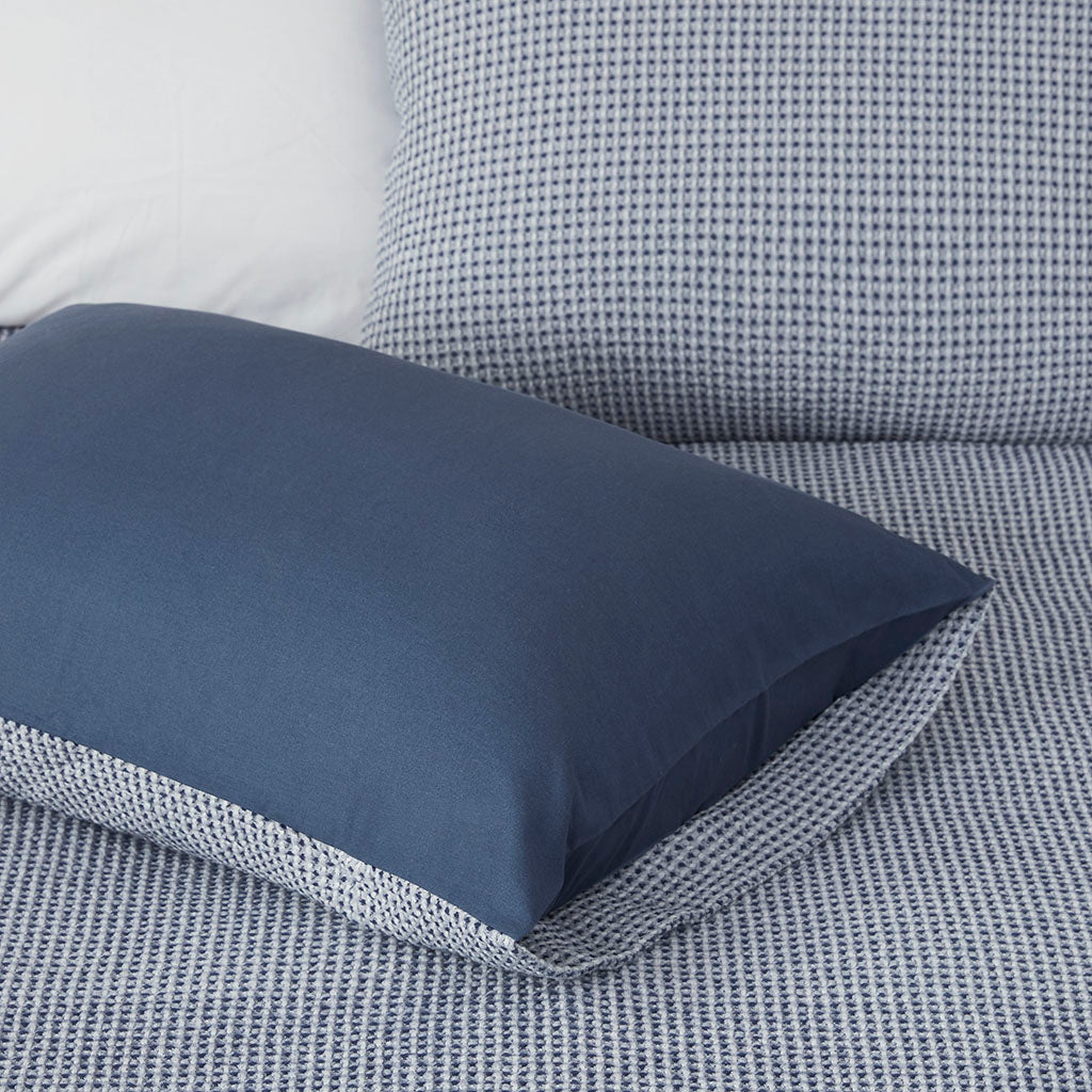 Mara 4 Piece Cotton and Rayon from Bamboo Blend Waffle Weave Comforter Cover Set w/removable insert