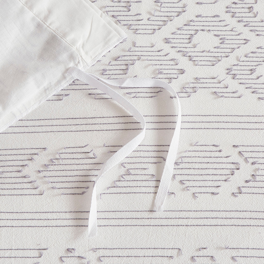 Lizbeth 5 Piece Cotton Clip Jacquard Duvet Cover Set