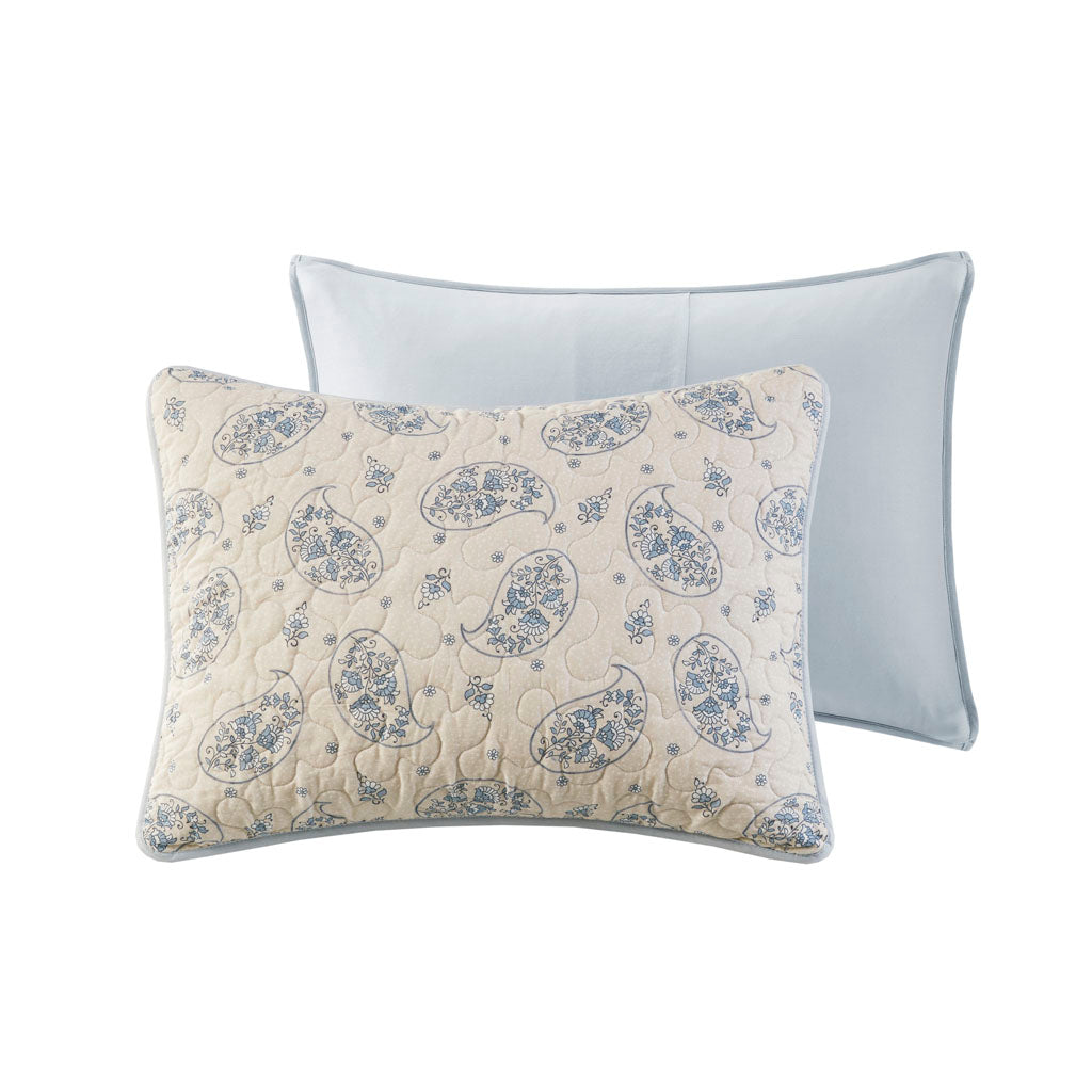 April 3 Piece Reversible Cotton Coverlet Set