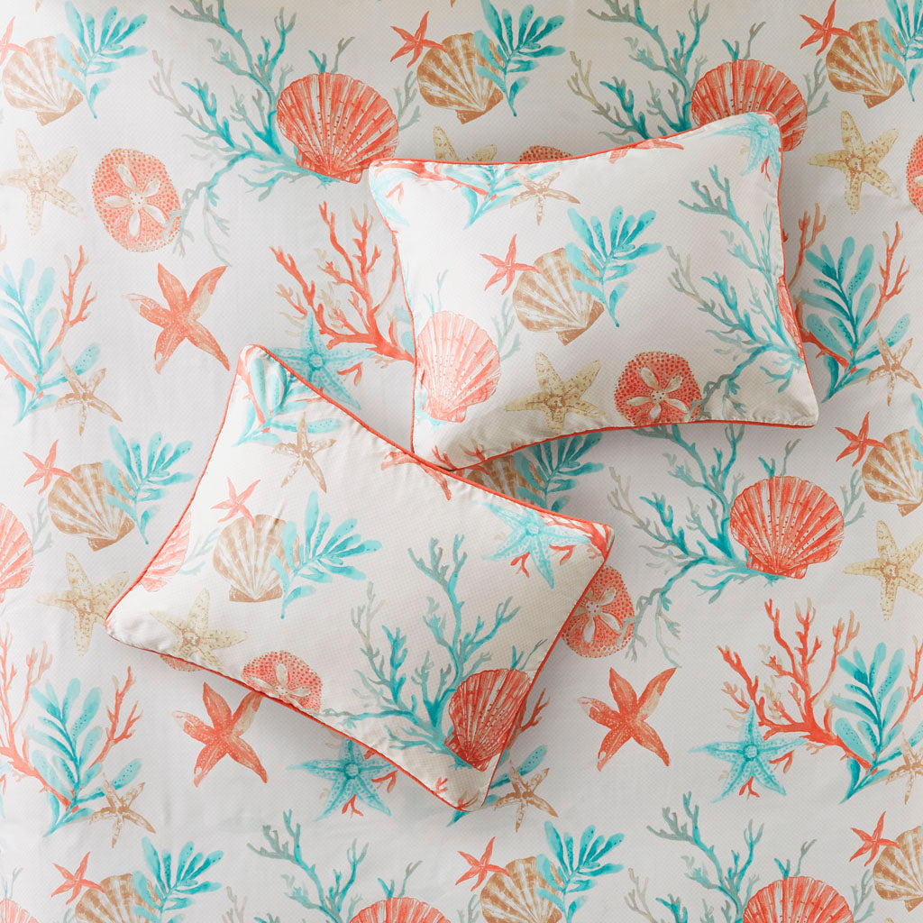 Pebble Beach 6 Piece Cotton Sateen Duvet Cover Set
