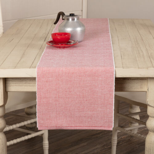Ashton Red Ribbed Table Runner 13X72