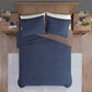 Franklin 3 Piece Crinkled Microfiber Quilt Set