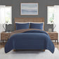 Franklin 3 Piece Crinkled Microfiber Quilt Set