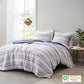 Oakley 5 Piece Striped Organic Cotton Yarn Dyed Comforter Cover Set w/removable insert