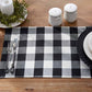 Wicklow Check Backed Placemat Set-Black/Cream
