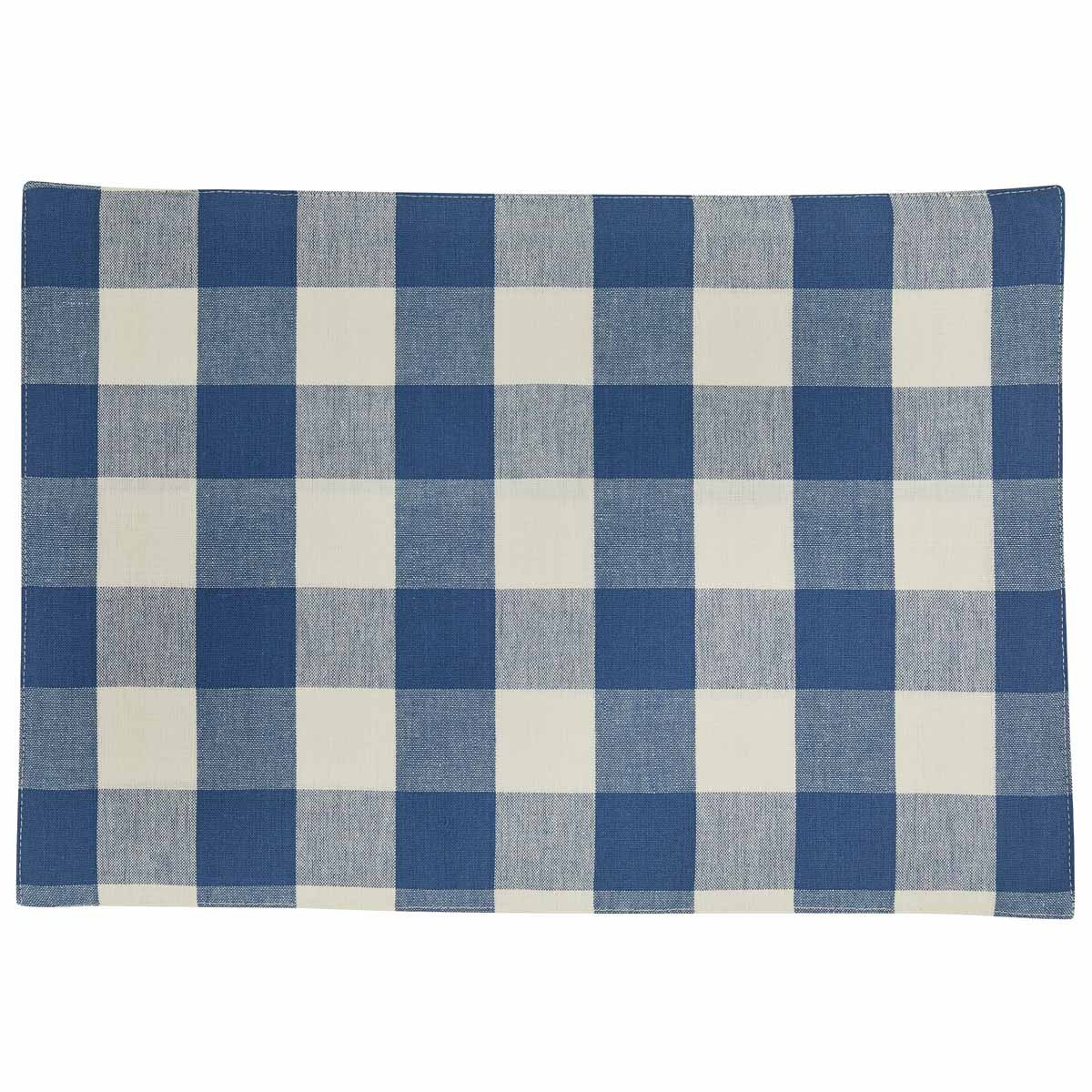 Wicklow Check Backed Placemat Set-China Blue