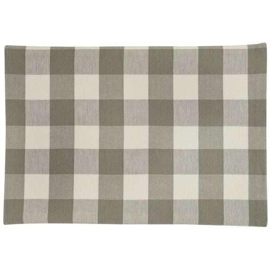 Wicklow Check Backed Placemat Set-Dove