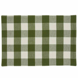 Wicklow Check Backed Placemat Set-Sage