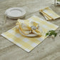 Wicklow Check Backed Placemat Set-Yellow