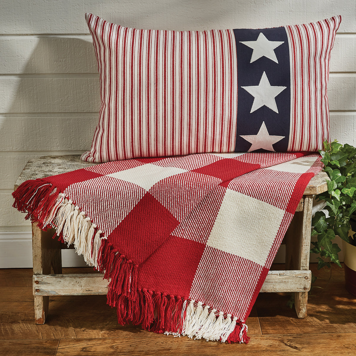 Checked Throws Wicklow Check Throw - Red/Cream – Patch Creek