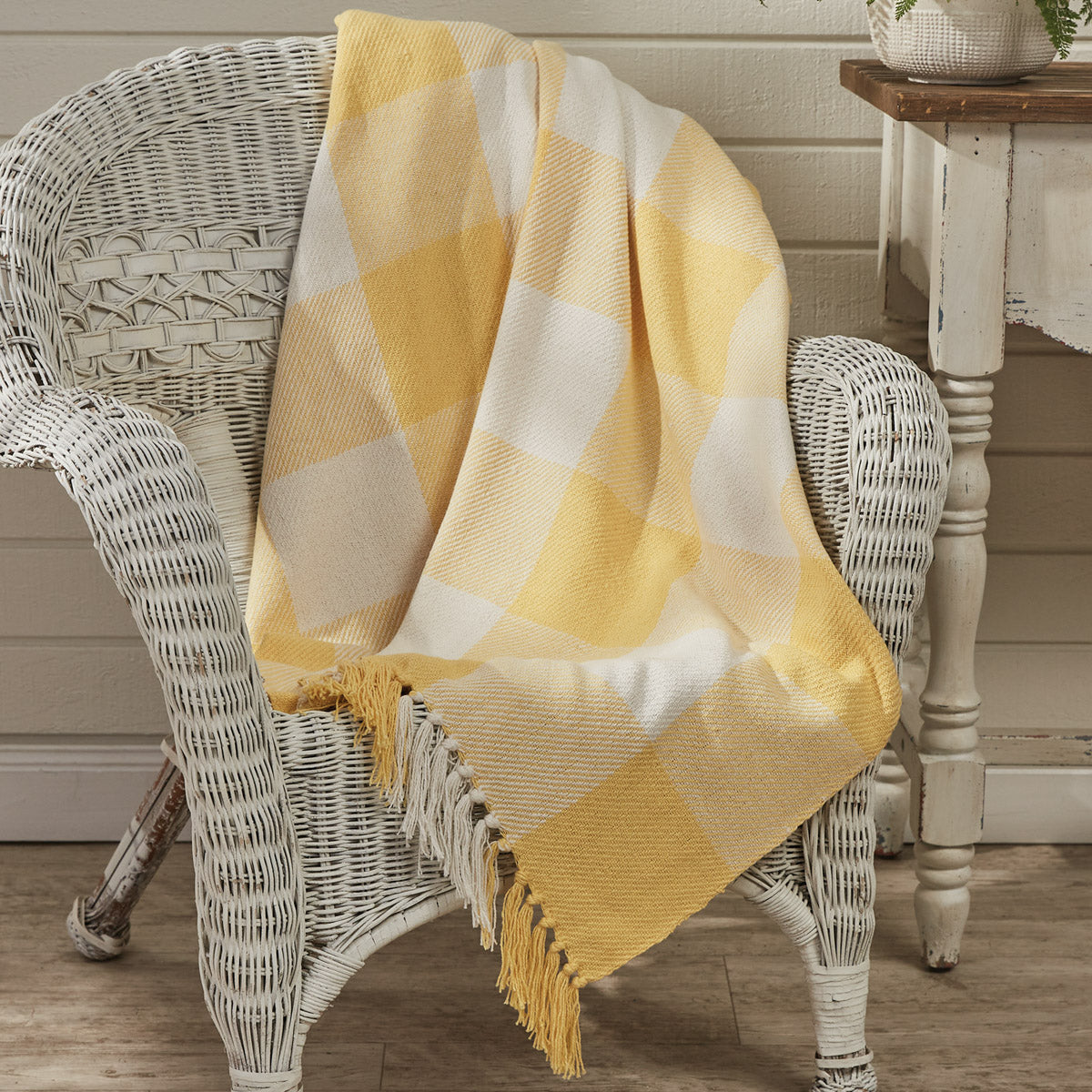 Wicklow Check Throw - Yellow – Patch Creek
