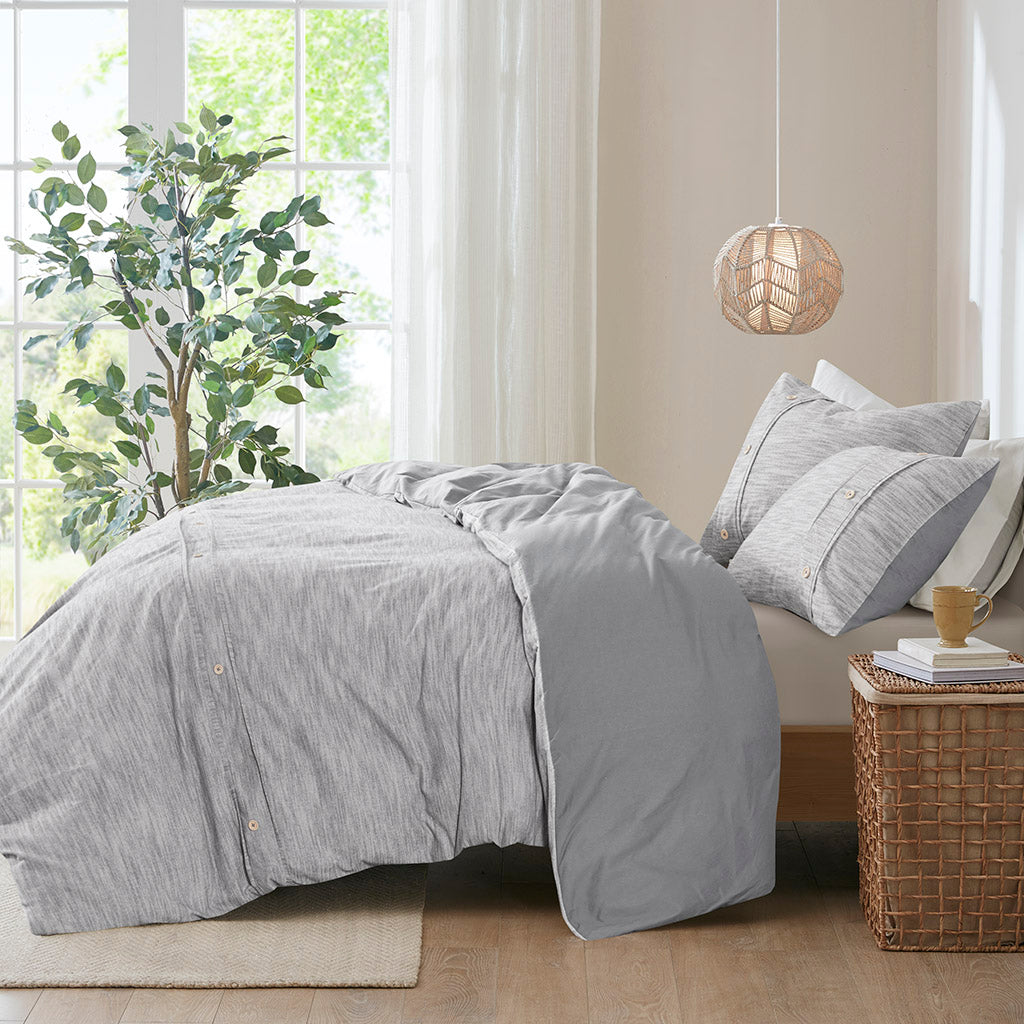 Dover 3 Piece Organic Cotton Oversized Duvet Cover Set