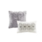 Talia 7 Piece Elastic Embroidered Chambray Duvet Set