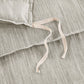 Maddox 3 Piece Striated Cationic Dyed Oversized Duvet Cover Set with Pleats