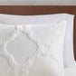 Pacey 3 Piece Tufted Cotton Chenille Geometric Duvet Cover Set