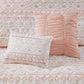 Larisa 7 Piece Reversible Cotton Quilt Set with Euro Shams and Thrwo Pillows