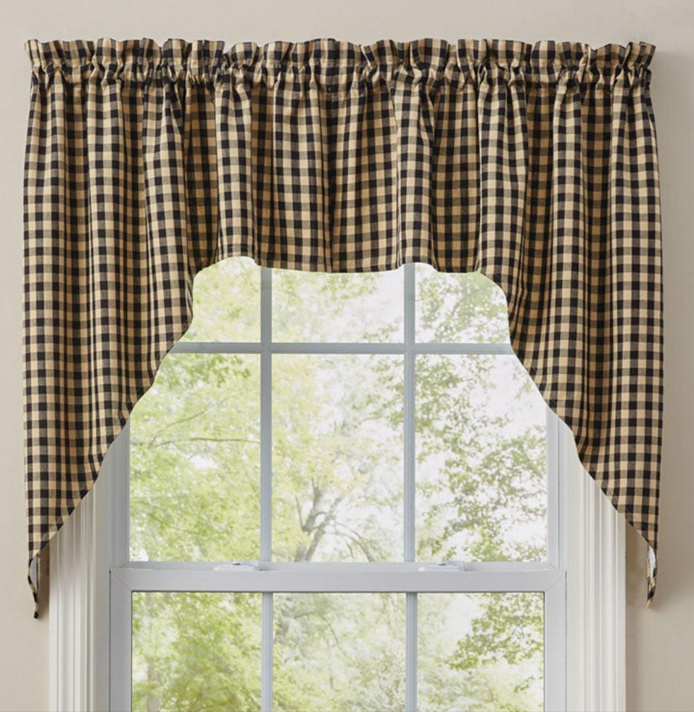 Patchwork Swags Berry Gingham Lined Swags – Patch Creek