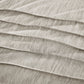 Maddox 3 Piece Striated Cationic Dyed Oversized Duvet Cover Set with Pleats