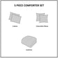 Kiona 5 Piece Crushed Velvet Comforter Set