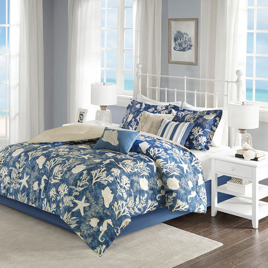 Cape Cod 7 Piece Cotton Sateen Comforter Set