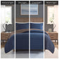 Franklin 3 Piece Crinkled Microfiber Quilt Set