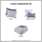 Brooks 5 Piece Oversized Cotton Stripe Comforter Set