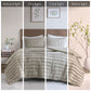 Maddox 3 Piece Striated Cationic Dyed Oversized Duvet Cover Set with Pleats