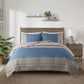Blake 3 Piece Printed Color Blocking Microfiber Quilt Set