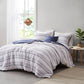 Oakley 5 Piece Striped Organic Cotton Yarn Dyed Comforter Cover Set w/removable insert