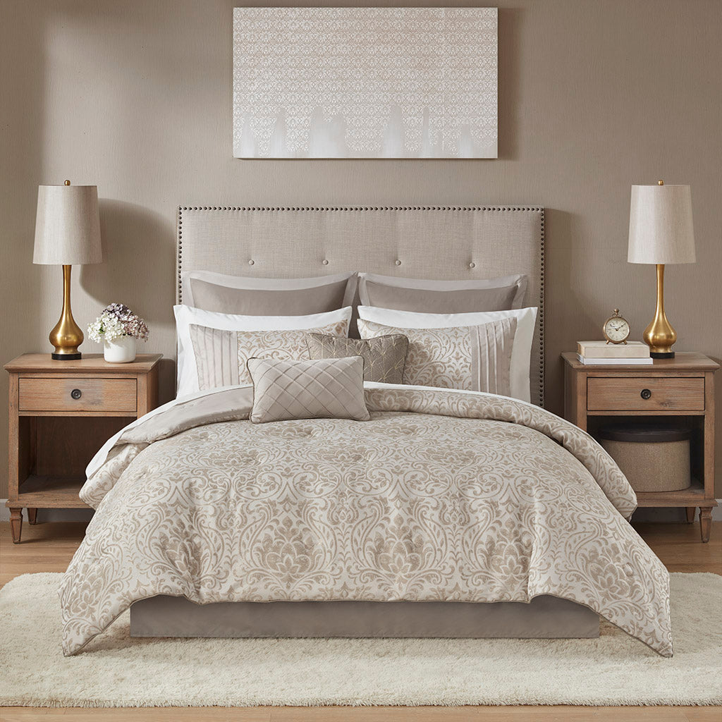 Emilia 12 Piece Jacquard Complete Bed Set